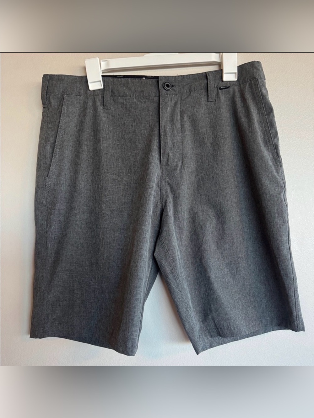 Hurley Phantom Hybrid Shorts Heather Gray Mens 32 Walk Shorts Quick Dry